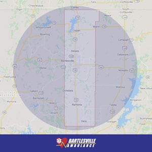 20-mile radius map